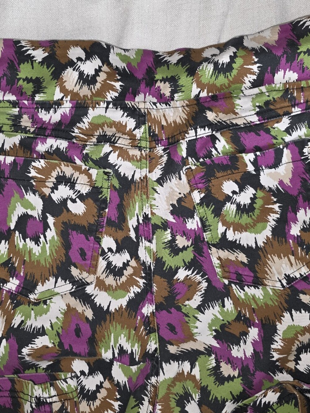 * Terra & Sky Jeggings Womens Plus Size 1x 16w-18w Skinny Mid Rise Purple Green - Picture 7 of 11